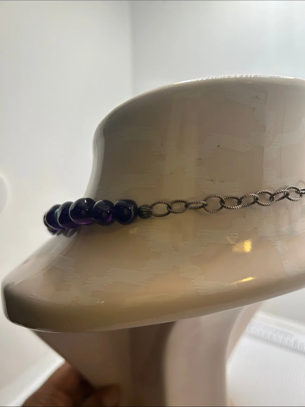 Carolyn Pollack Turquoise and Amethyst Beaded Necklace with Sterling Accents - Picture 7 of 12